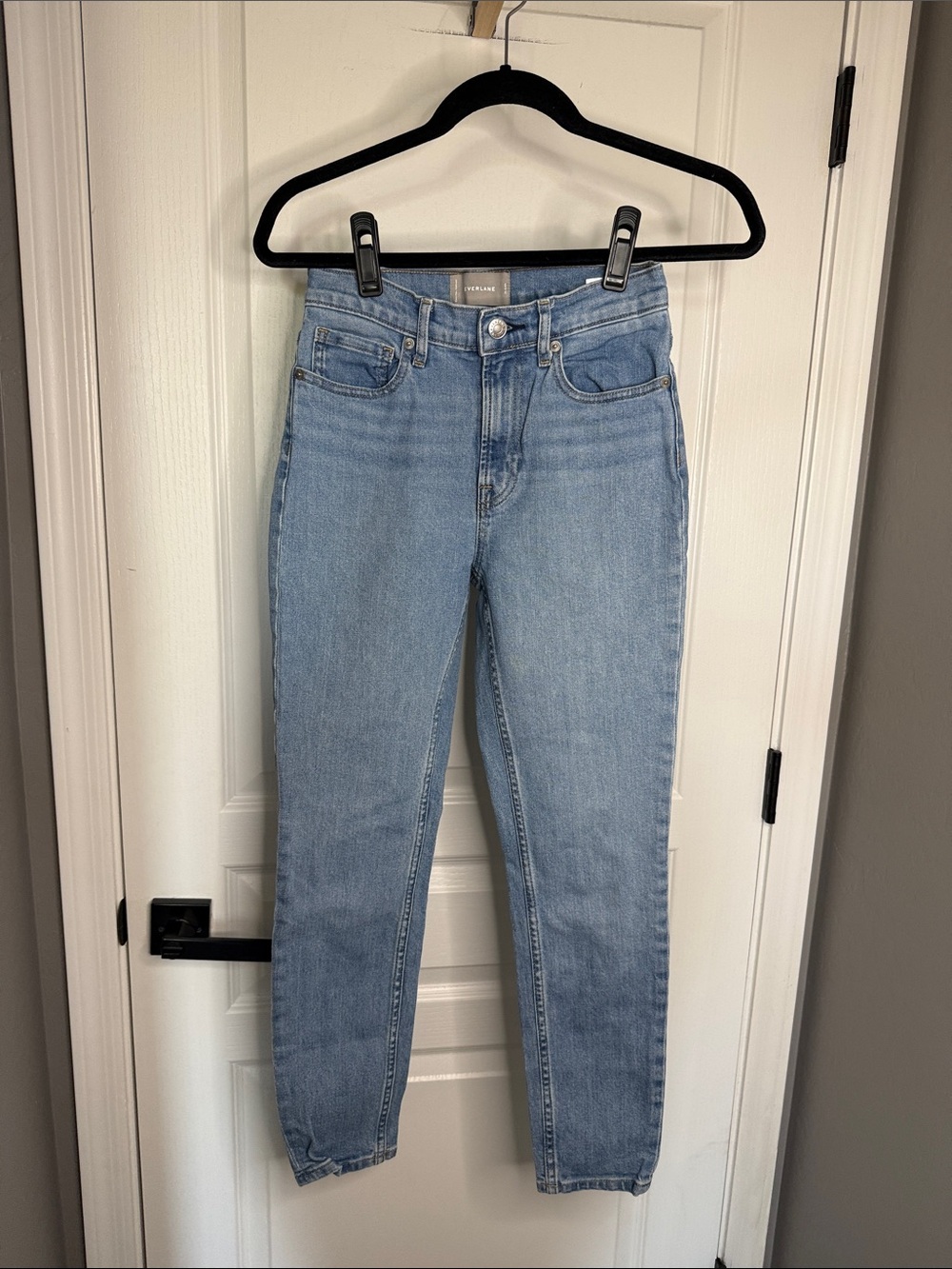 Everlane Pale Blue High-Rise Skinny Jeans
